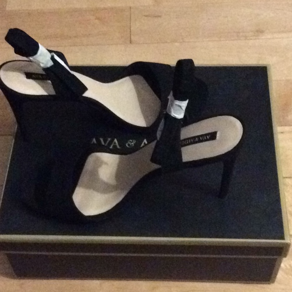 Ava & Aiden Open-Toe High Heel Stiletto. Black;9.5 - Picture 6 of 8